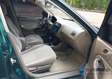 2000 Honda Civic Ex z USA, uszkodzony, nr VIN 1HGEJ8649YL065758